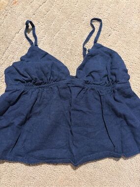 PacsunWomen’s Navy Blue Spaghetti Strap Crop Top